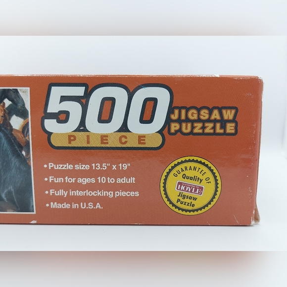 13.5" x 19" 500 Piece Quality Hoyle Horses‎ Fully Interlocking Jigsaw Puzzle - Picture 3 of 4